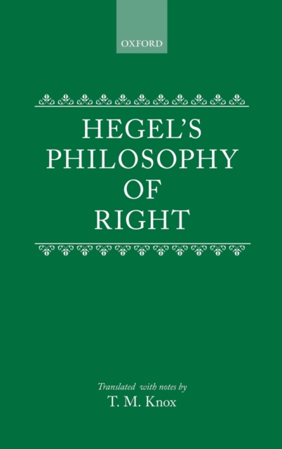 Hegel's Philosophy of right, Hardback Book