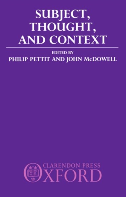 Subject, Thought, and Context, Paperback / softback Book