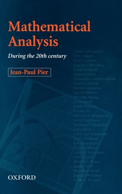 Mathematical Analysis during the 20th Century, Hardback Book