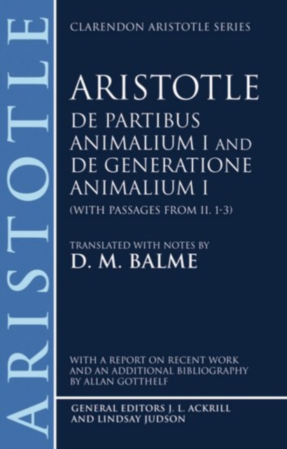 De Partibus Animalium I and De Generatione Animalium I (with passages from Book II. 1-3), Paperback / softback Book