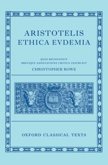 Aristotle's Eudemian Ethics, Hardback Book