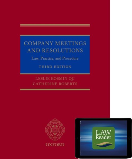 Company Meetings and Resolutions (Digital Pack) : Law, Practice, and Procedure, Multiple-component retail product Book