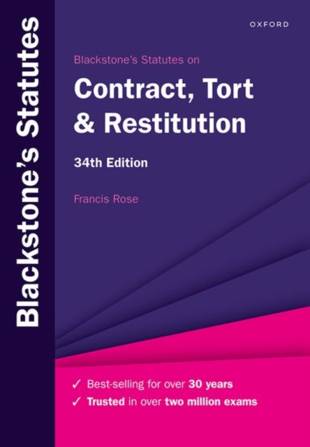 Blackstone's Statutes on Contract, Tort & Restitution, Paperback / softback Book