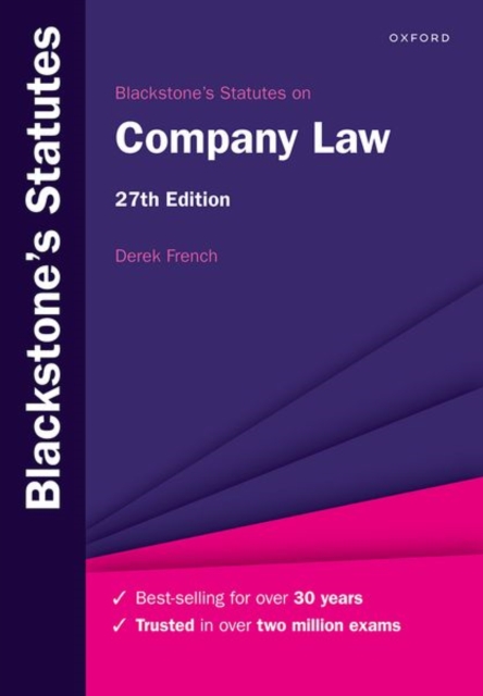 Blackstone's Statutes on Company Law, Paperback / softback Book