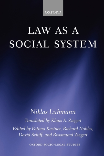 Law as a Social System, Paperback / softback Book