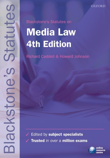 Blackstone's Statutes on Media Law, Paperback / softback Book
