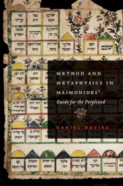 Method and Metaphysics in Maimonides' Guide for the Perplexed, Hardback Book