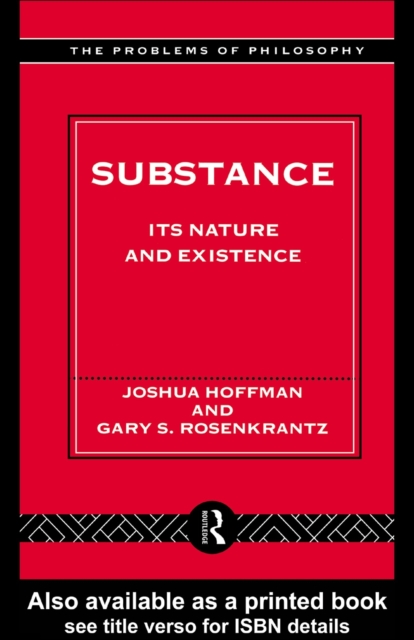 Substance : Its Nature and Existence, PDF eBook