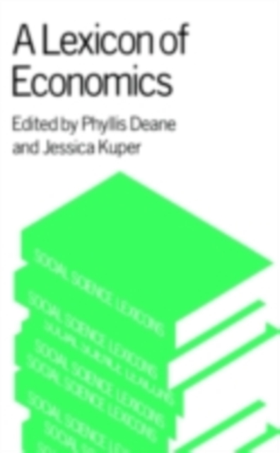 A Lexicon of Economics, PDF eBook
