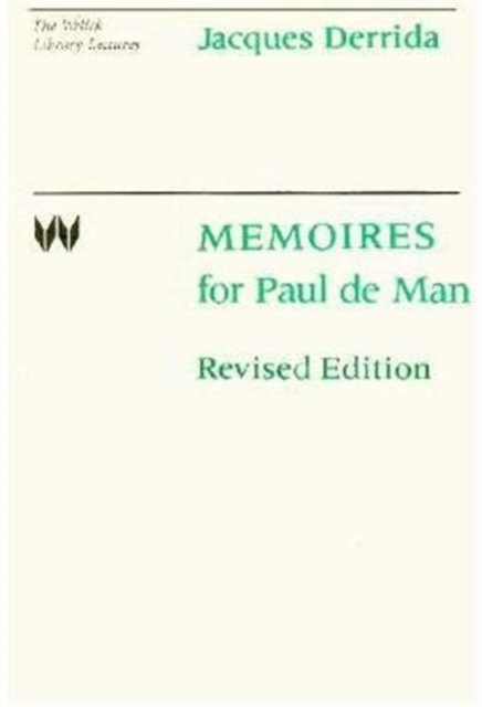 Memoires for Paul De Man, Hardback Book