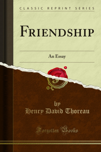 Friendship : An Essay, PDF eBook