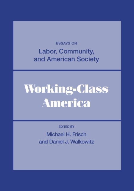 Working-Class America : Essays on Labor, Community, and American Society, EPUB eBook
