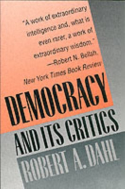 Democracy and Its Critics, Paperback / softback Book