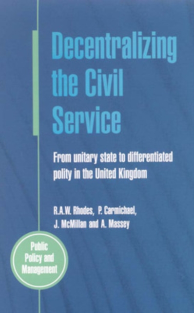 Decentralizing The Civil Service, Paperback / softback Book