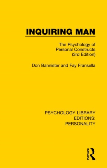 Inquiring Man : The Psychology of Personal Constructs (3rd Edition), Hardback Book