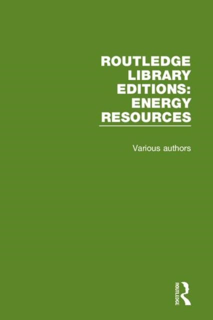 Routledge Library Editions: Energy Resources, Multiple-component retail product Book