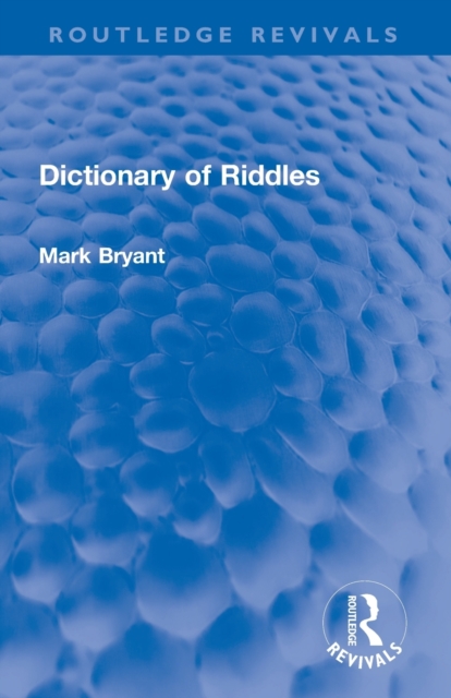 Dictionary of Riddles, Paperback / softback Book