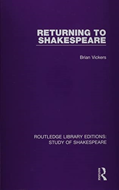 Returning to Shakespeare, Hardback Book
