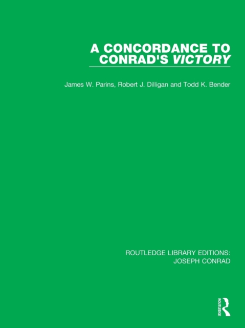A Concordance to Conrad's Victory, Paperback / softback Book