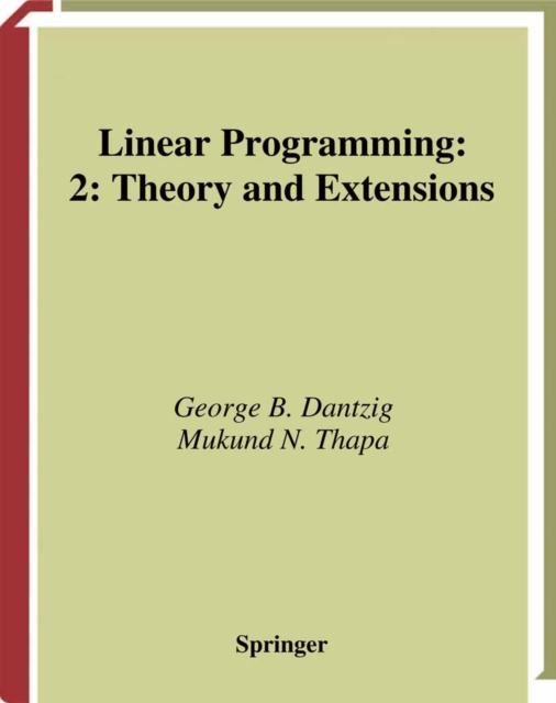Linear Programming 2 : Theory and Extensions, PDF eBook