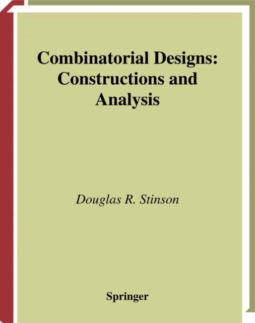 Combinatorial Designs : Constructions and Analysis, PDF eBook