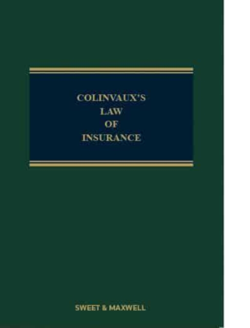 Colinvaux's Law of Insurance, Hardback Book
