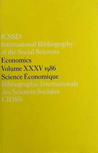 IBSS: Economics: 1986 Volume 35, Hardback Book
