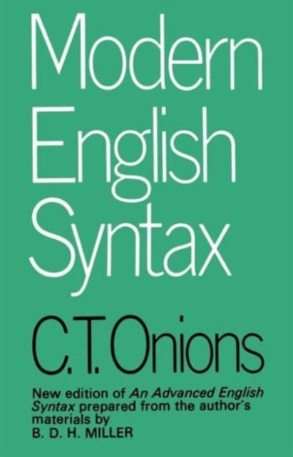 Modern English Syntax, Paperback / softback Book