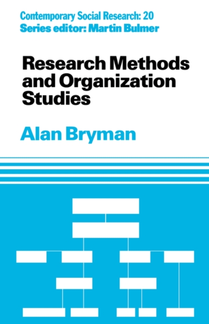 Research Methods and Organization Studies, Paperback / softback Book