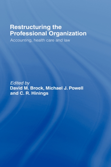Restructuring the Professional Organization : Accounting, Health Care and Law, Hardback Book