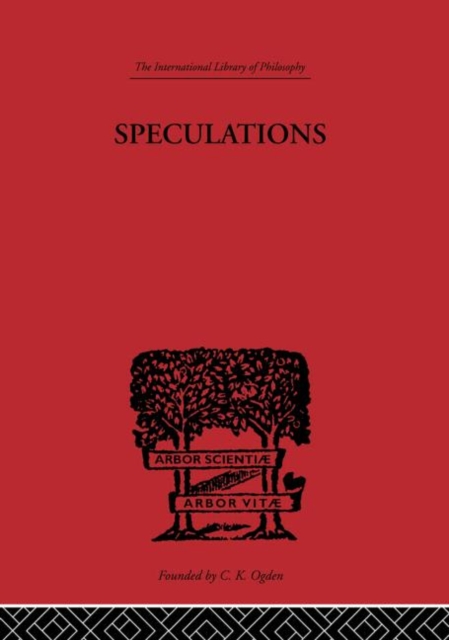 Speculations : Essays on Humanism and the Philosophy of Art, Hardback Book
