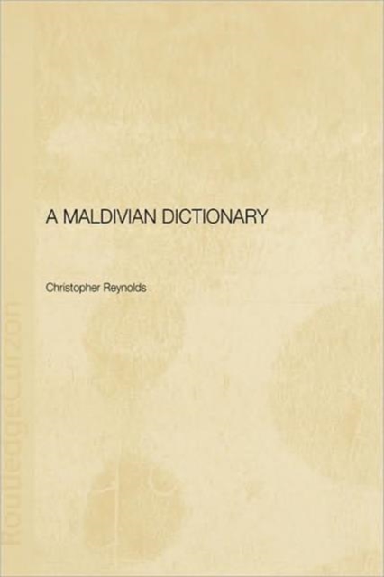 A Maldivian Dictionary, Hardback Book