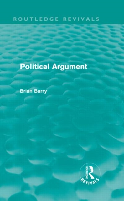 Political Argument (Routledge Revivals), Hardback Book