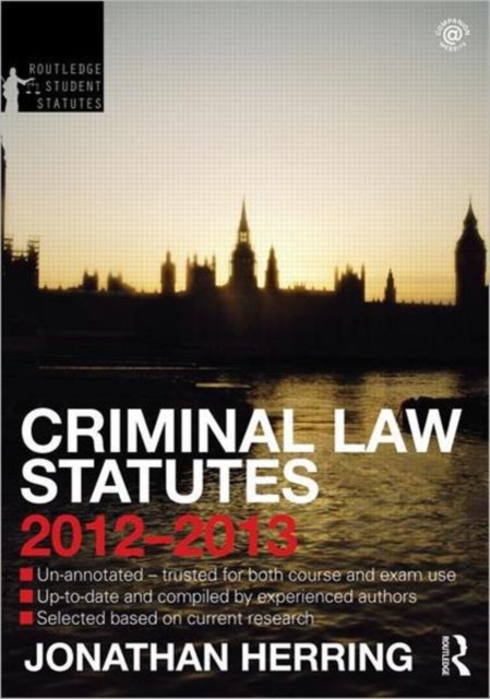 Criminal Law Statutes 2012-2013, Paperback / softback Book