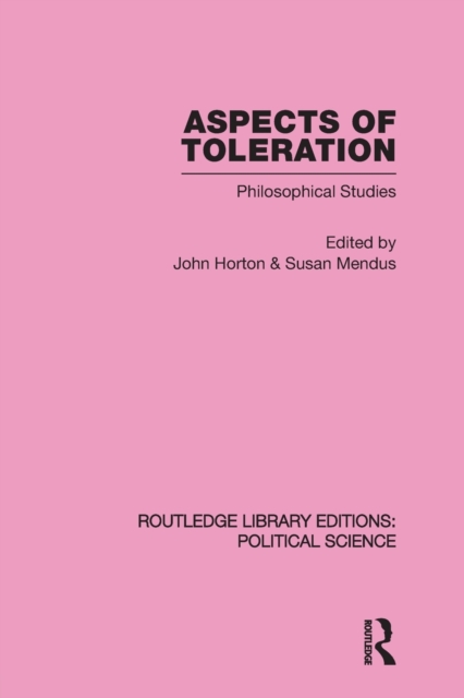 Aspects of Toleration, Paperback / softback Book