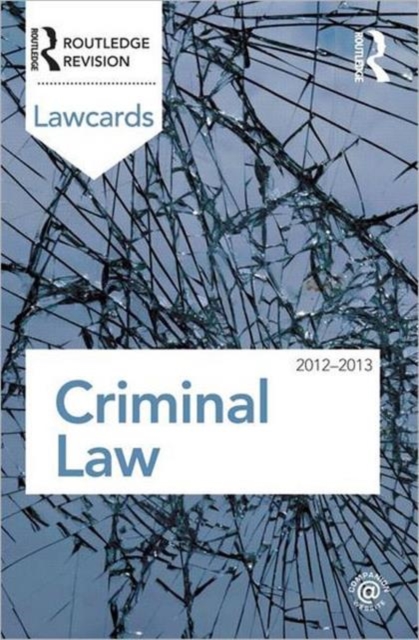 Criminal Lawcards 2012-2013, Paperback / softback Book