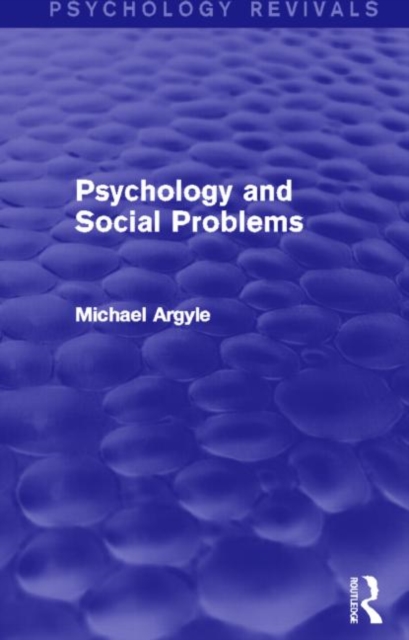 Psychology and Social Problems, Hardback Book