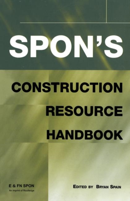 Spon's Construction Resource Handbook, Hardback Book