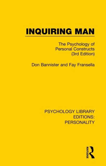 Inquiring Man : The Psychology of Personal Constructs (3rd Edition), EPUB eBook