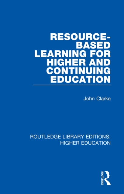 Resource-Based Learning for Higher and Continuing Education, EPUB eBook