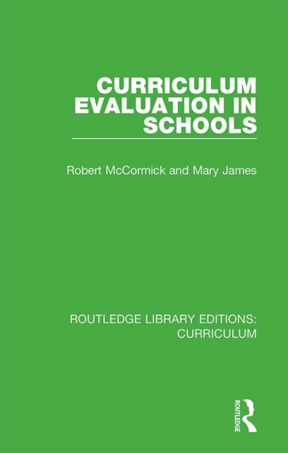 Curriculum Evaluation in Schools, PDF eBook