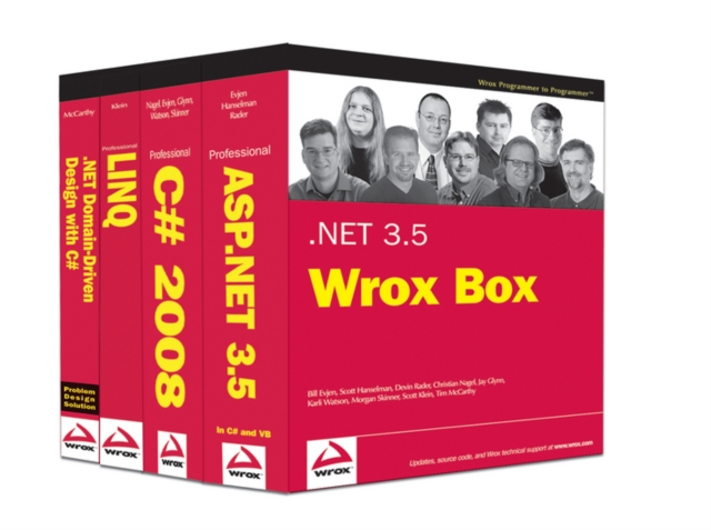 NET 3.5 Wrox Box : Professional ASP.NET 3.5, Professional C# 2008, Professional LINQ, .NET Domain-Driven Design with C#, Paperback Book