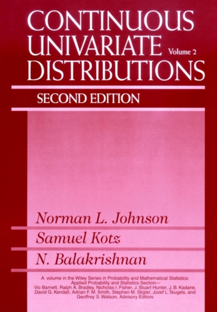 Continuous Univariate Distributions, Volume 2, Hardback Book