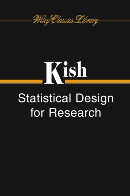 Statistical Design for Research, Paperback / softback Book