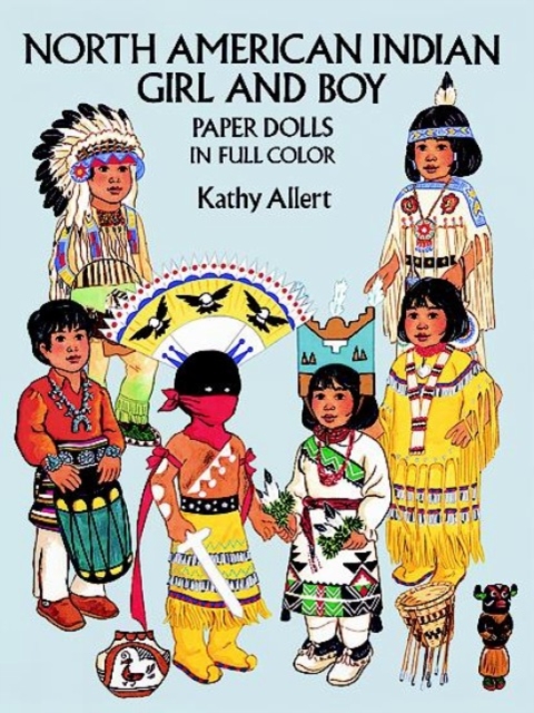 North American Indian Girl and Boy Paper Dolls in Full Colour, Other merchandise Book