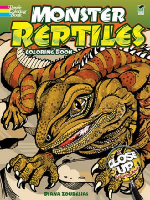 Monster Reptiles Coloring Book : A Close-Up Coloring Book, Paperback / softback Book