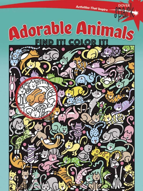 Spark Adorable Animals Find it! Color it!, Paperback / softback Book