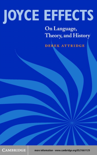 Joyce Effects : On Language, Theory, and History, PDF eBook