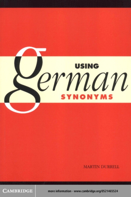 Using German Synonyms, PDF eBook