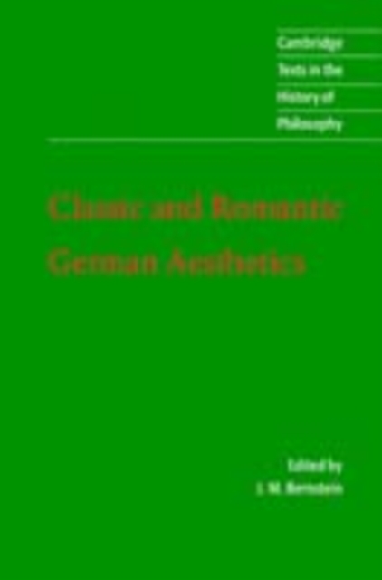 Classic and Romantic German Aesthetics, PDF eBook